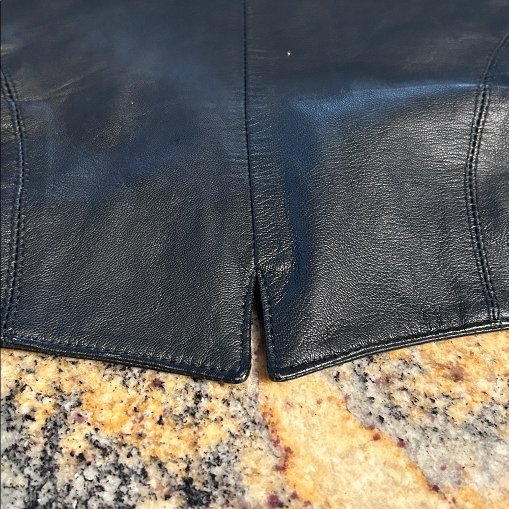 80’s Efrem leather fox fur bolero jacket - Picture 12 of 13
